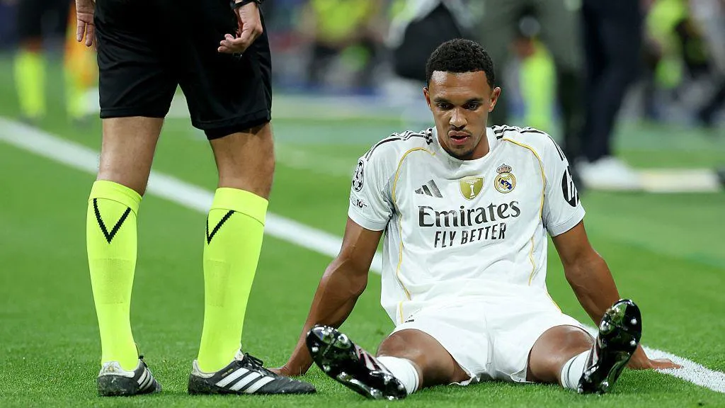 The English defender sustains premature injury in Los Blancos European match